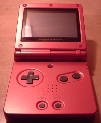 Nintendo Game Boy Advance SP handheld open